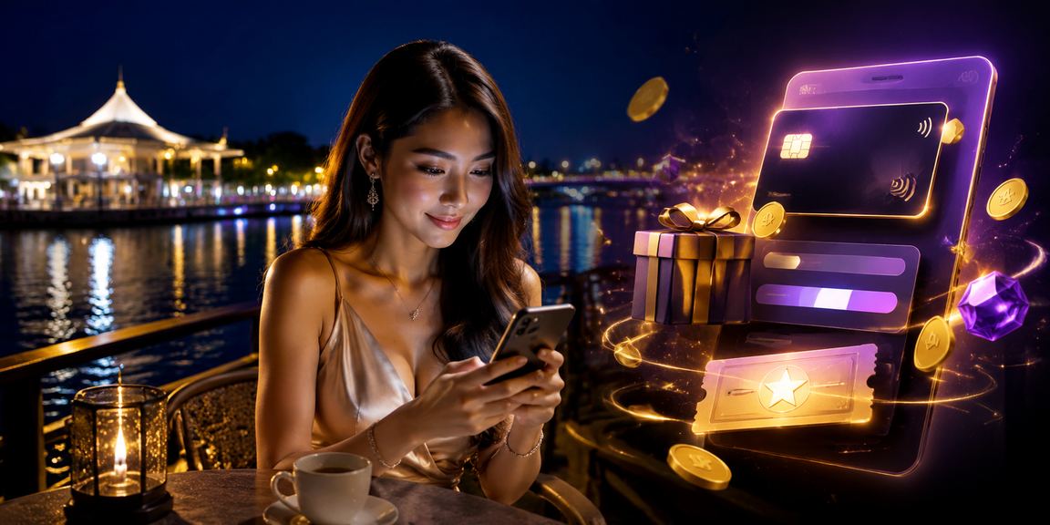 Pemain Malaysia menggunakan telefon mudah alih untuk bermain kasino slot