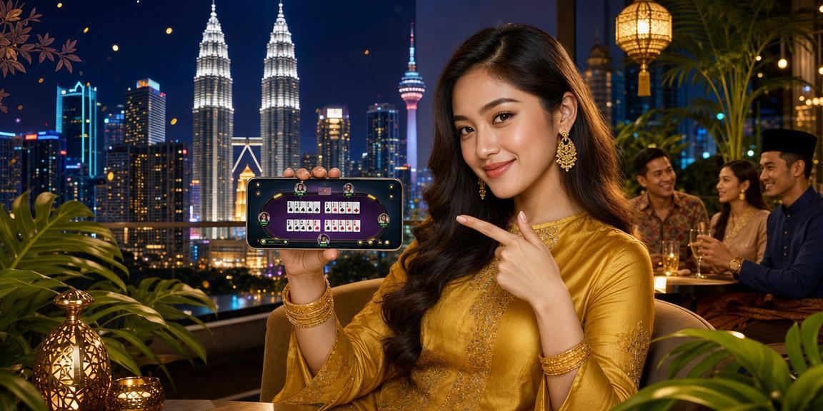 Permainan kad rummy bergaya Melayu di Seremban dengan suasana malam